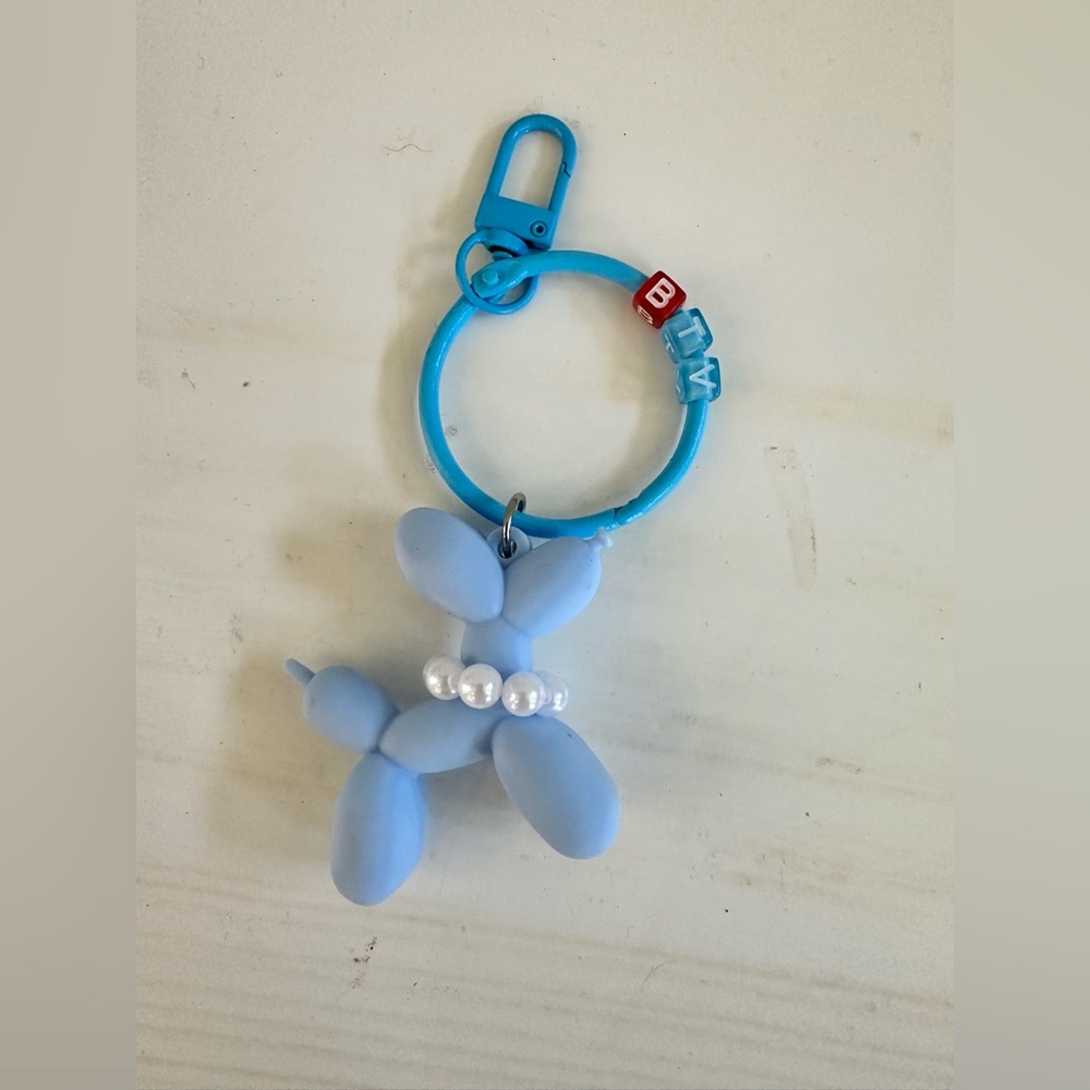 Blue Balloon Dog Keychain Bag Charm - Picture 4 of 6